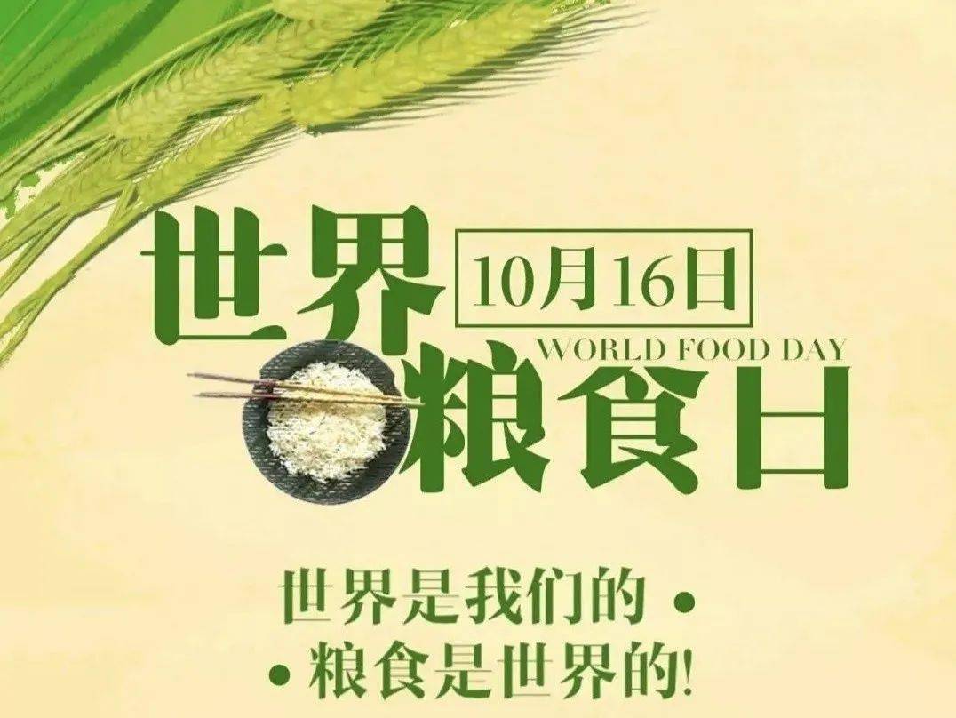 迎接第43個世界糧食日，今天你節約糧食了嗎？